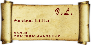 Verebes Lilla névjegykártya